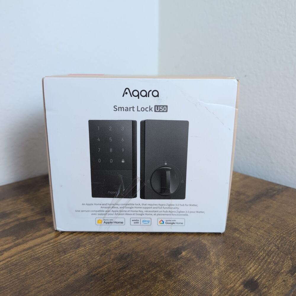 Aqara Smart Lock U50 Keypad Deadbolt Black Apple Home Key Alexa Google Open Box